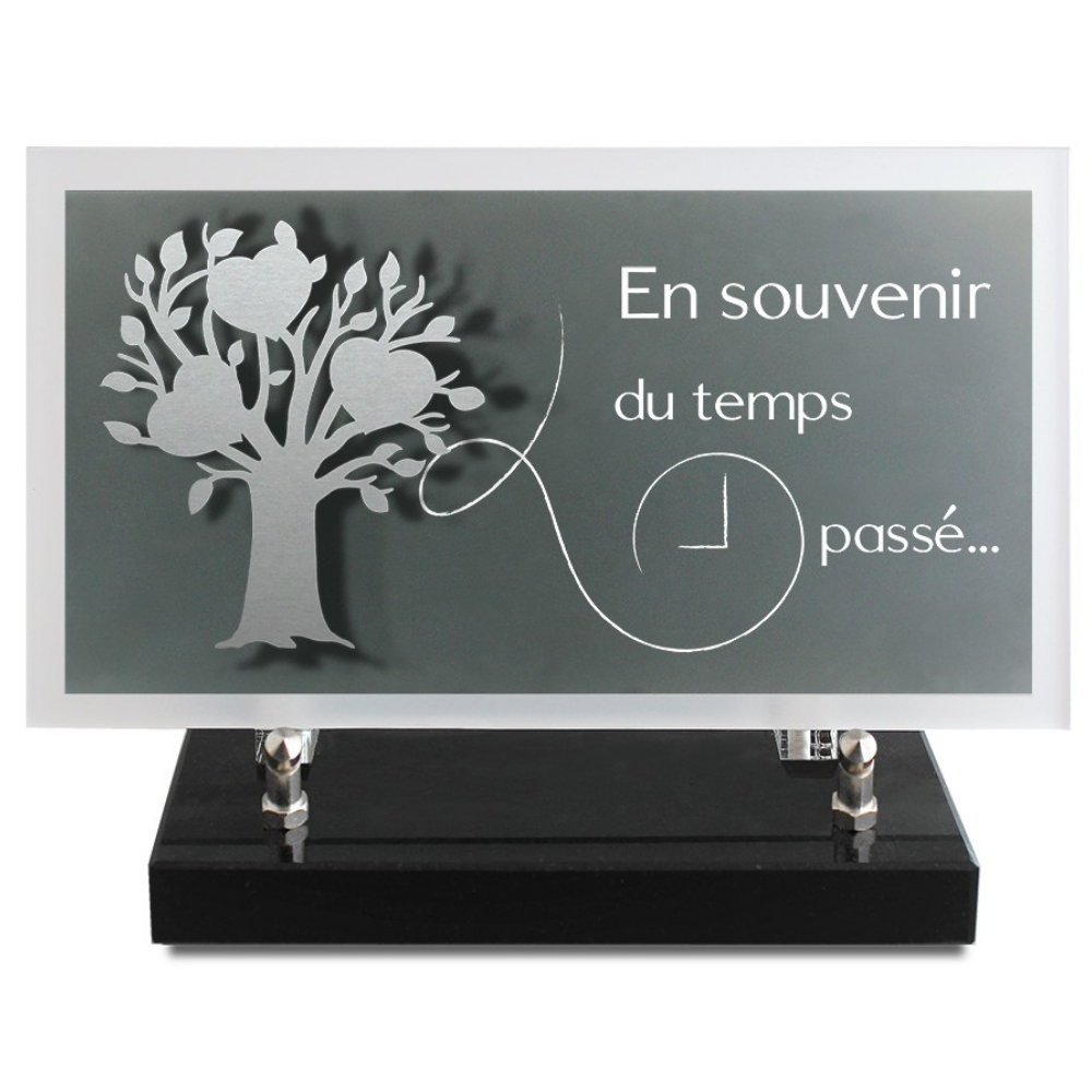 Plaque Funéraire Altuglas Mirmande Arbre Inox 25x17