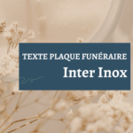 Flora Funéraire Catégorie Inter Inox - Texte moderne plaque funéraire