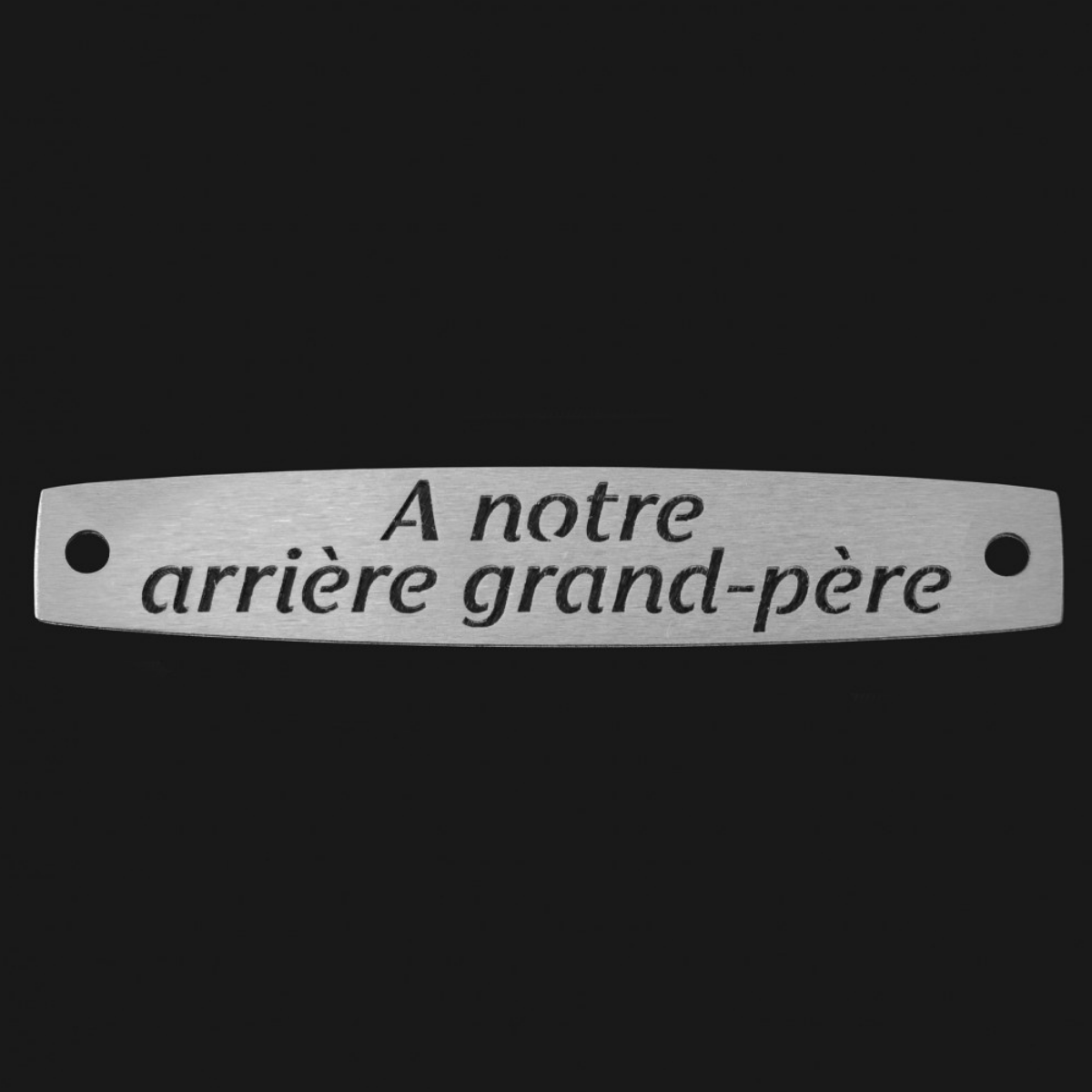 Inter Inox Plaque - A notre arrière grand-père