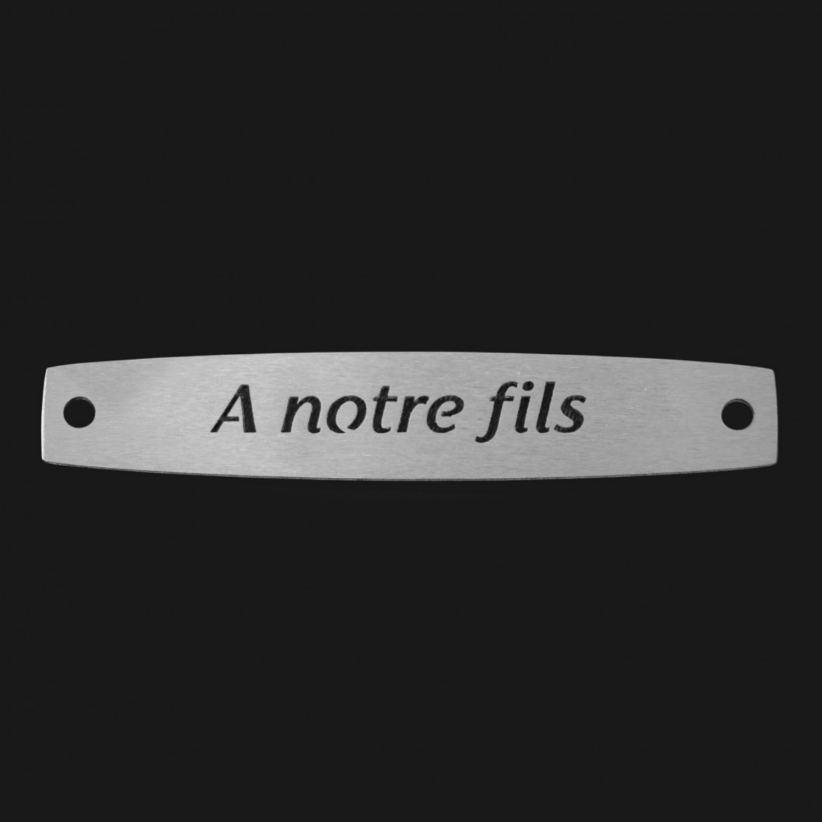 Inter Inox Plaque - A notre fils