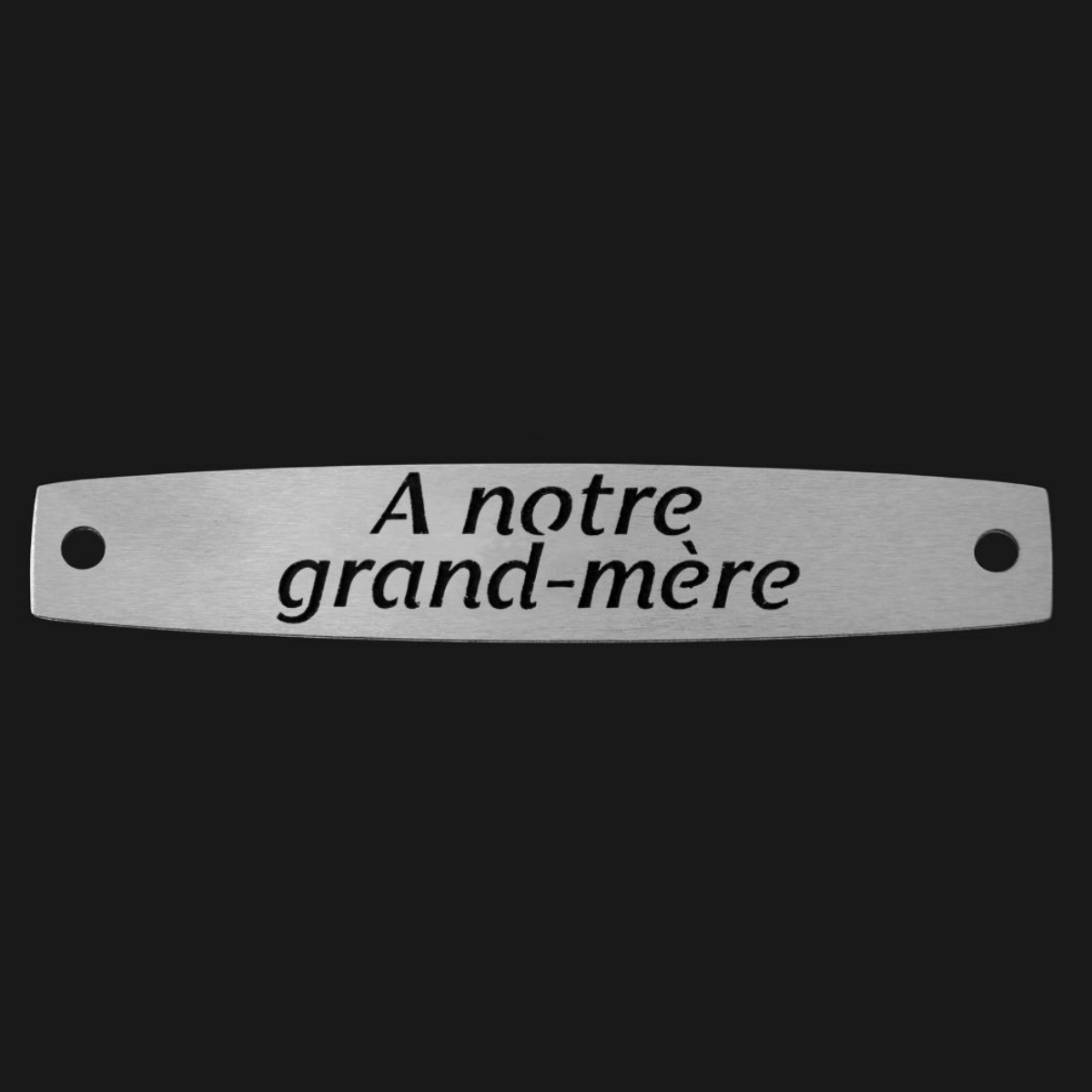 Inter Inox Plaque - A notre grand-mère