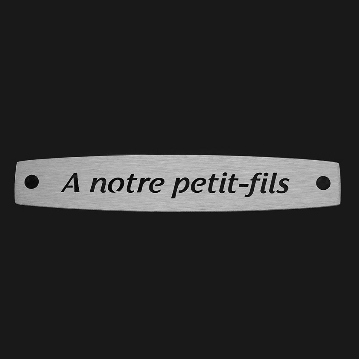 Inter Inox Plaque - A notre petit-fils