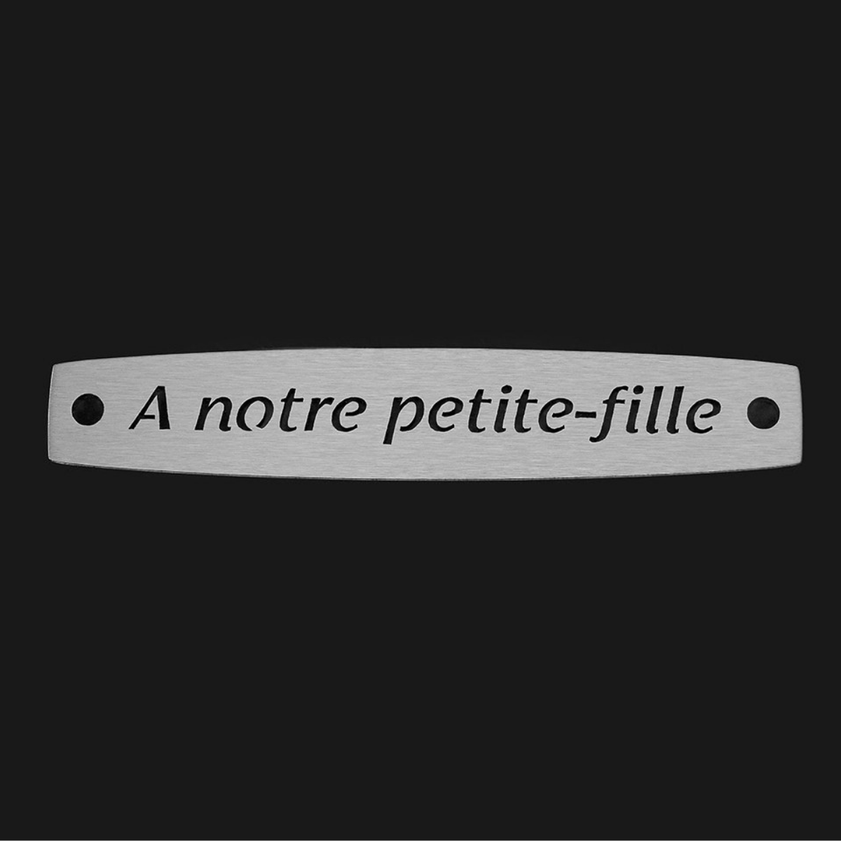 Inter Inox Plaque - A notre petite-fille