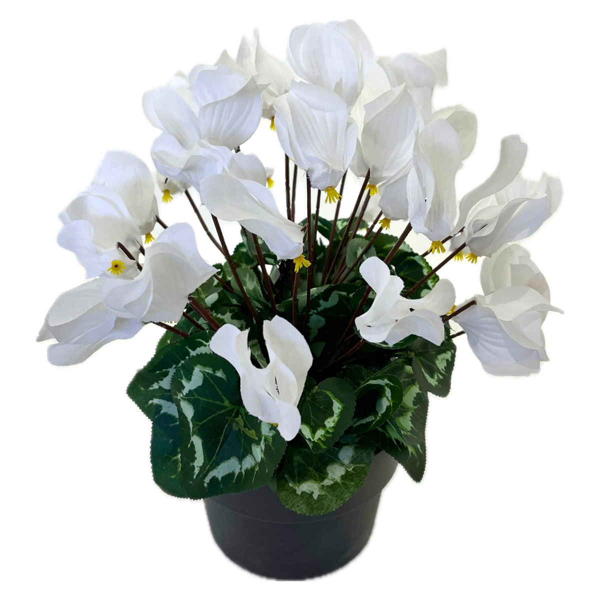 Composition Fleurs Artificielles Pétronille Blanc - Cyclamens