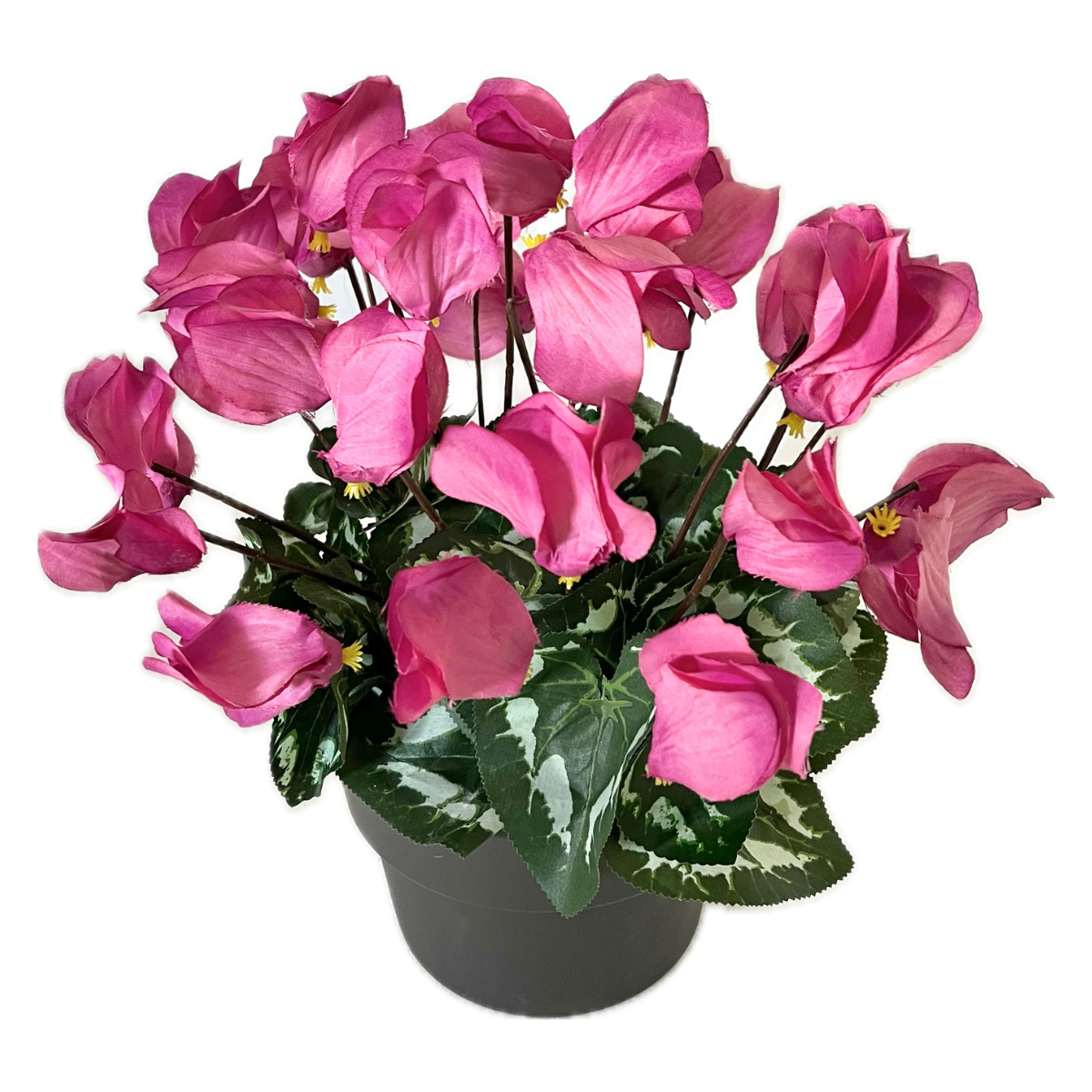 Composition Fleurs Artificielles Pétronille Fuchsia - Cyclamens