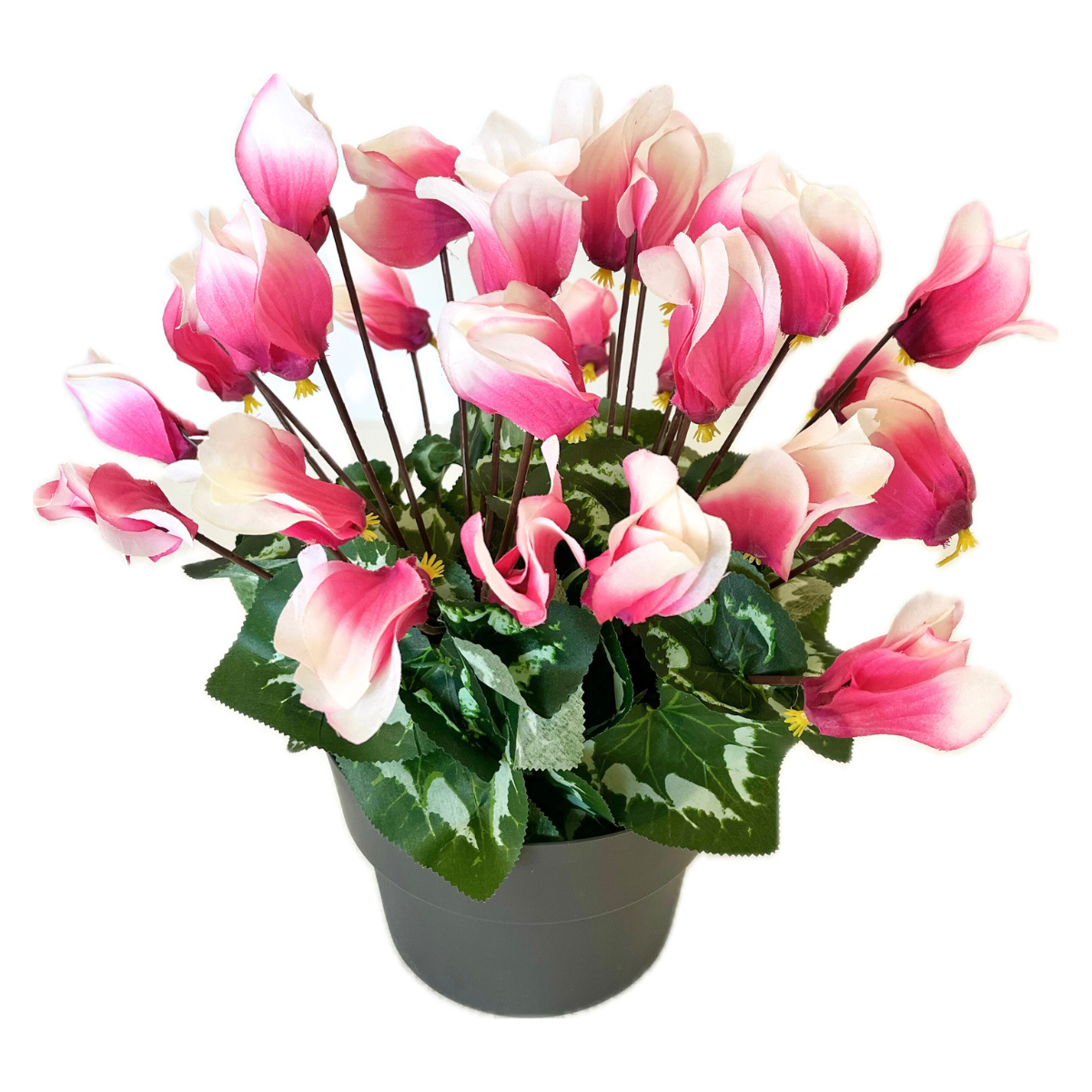 Composition Fleurs Artificielles Pétronille Rose - Cyclamens