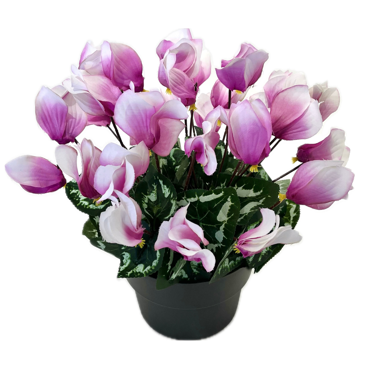 Composition Fleurs Artificielles Pétronille Violine - Cyclamens