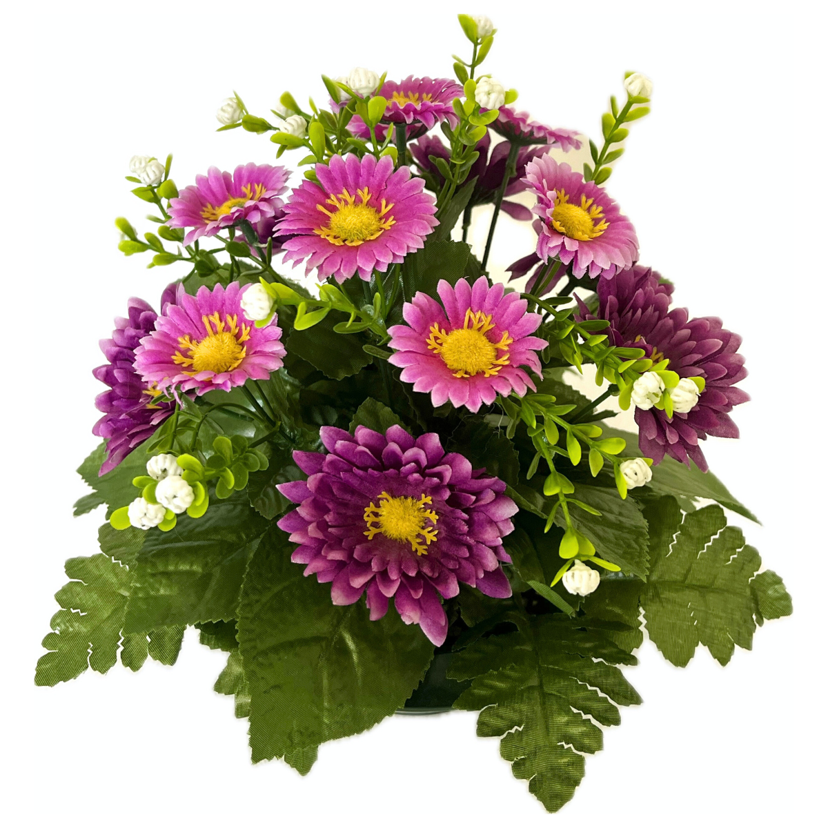 Coupe ronde Fleurs Artificielles Alexandrine Violet - Gerberas