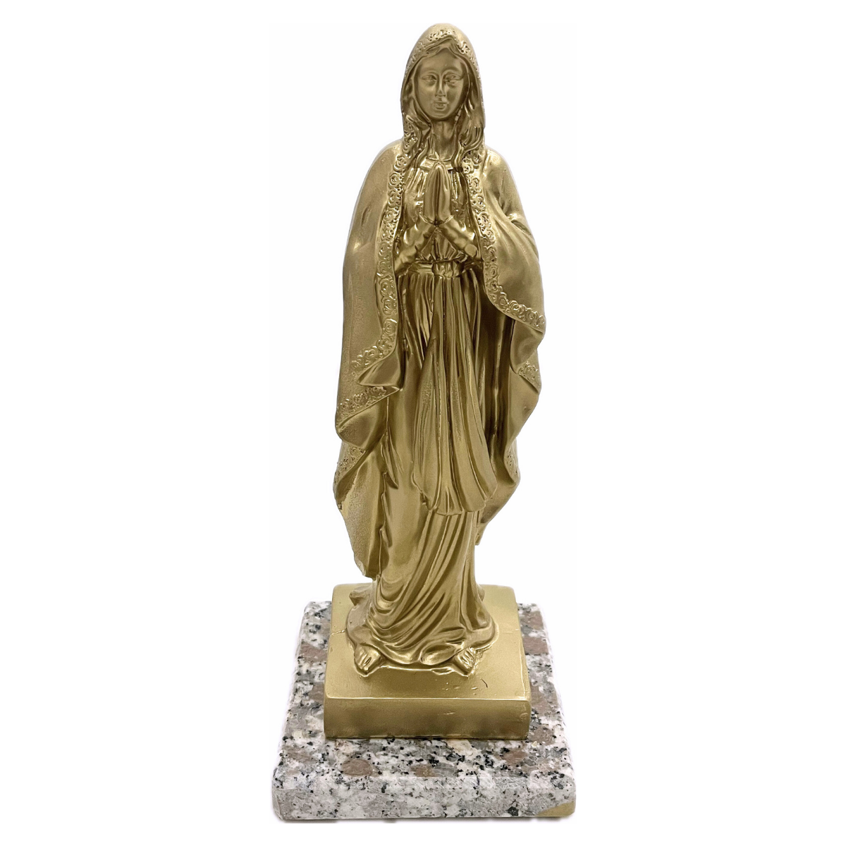 Statue funéraire résine Dolores - Vierge Doré H27cm