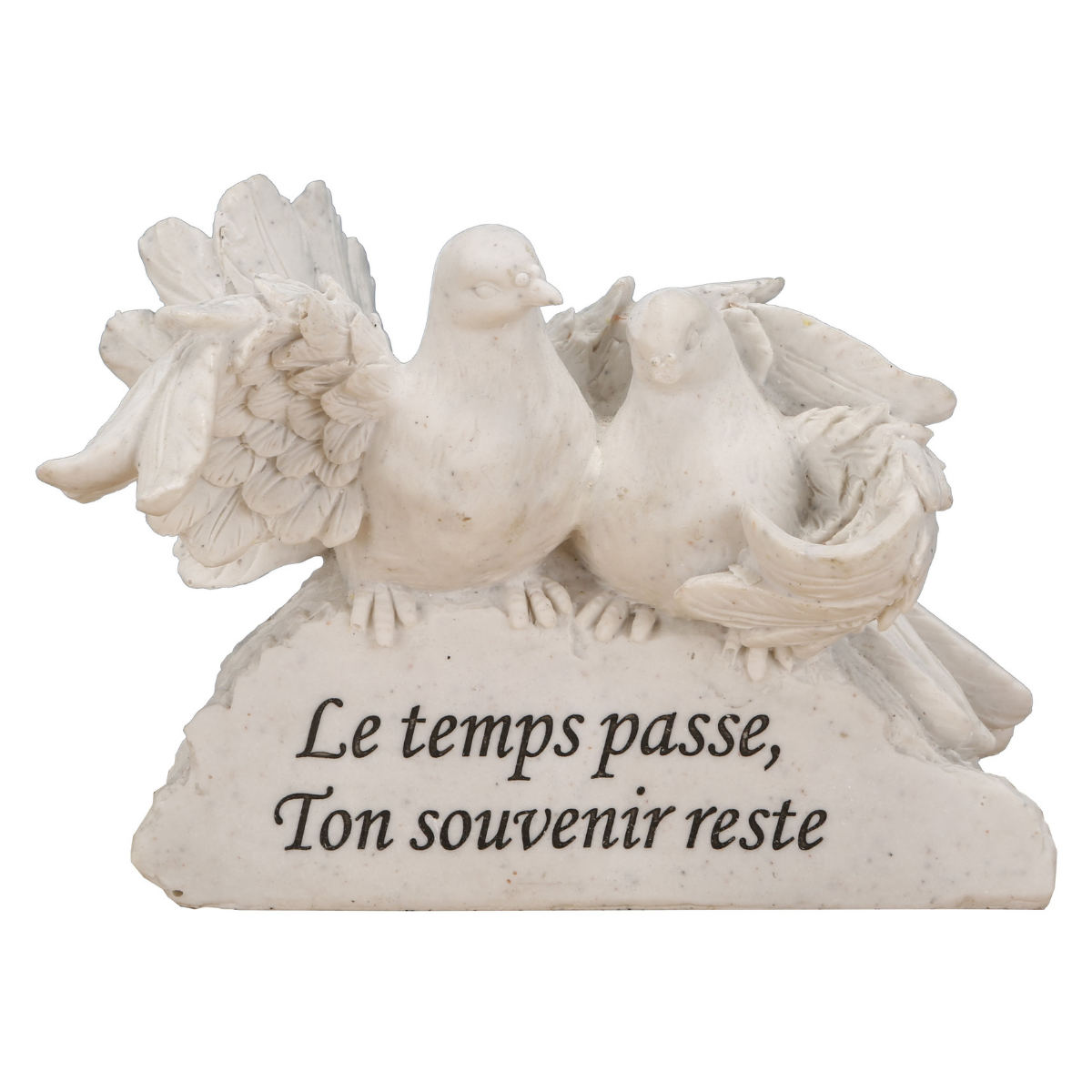 Statue funéraire résine Marzio Couple de Colombes Souvenir