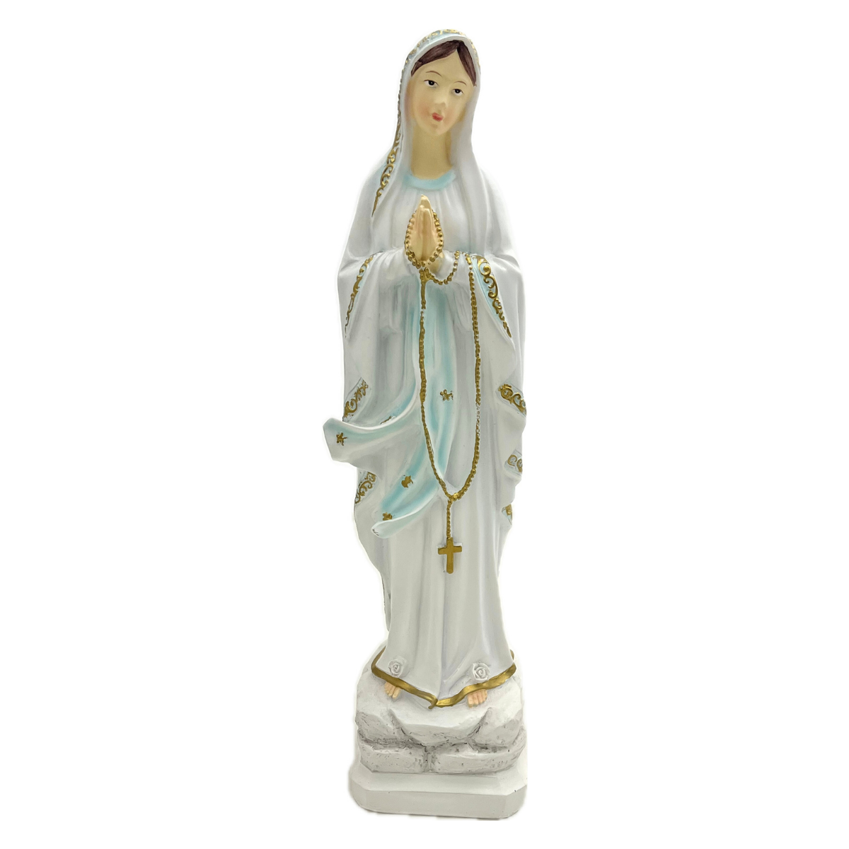 Statue funéraire résine Vierge Catalina H38cm