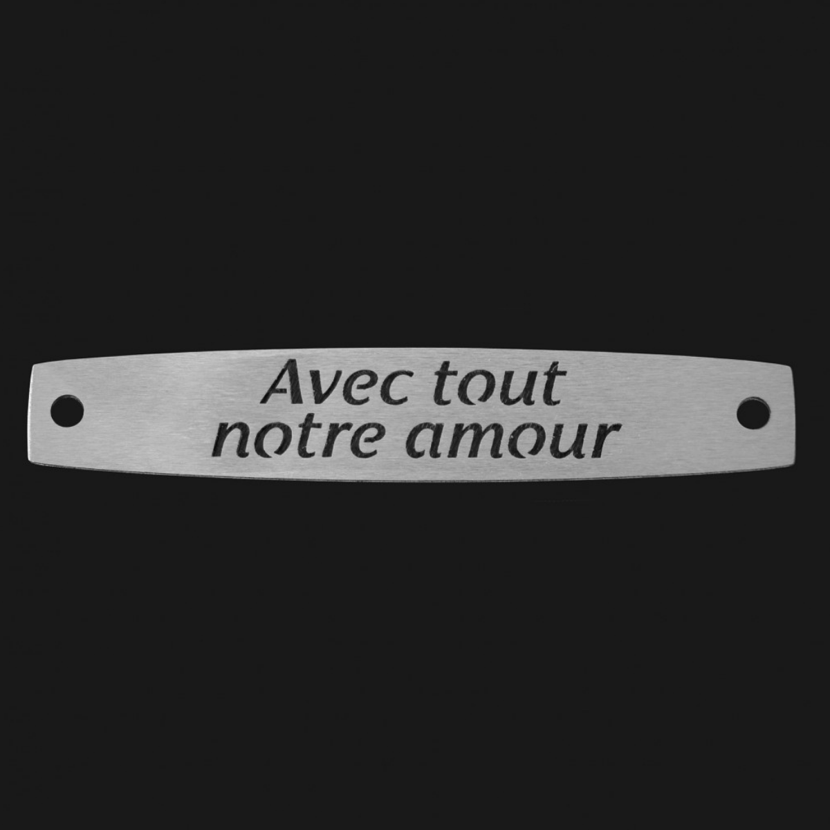 Inter Inox Plaque - Avec tout notre amour