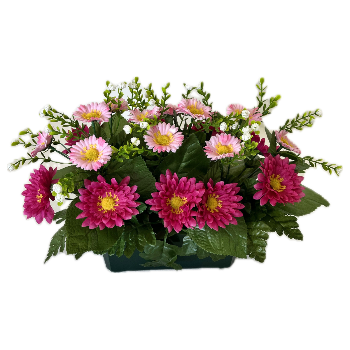 Jardinière Fleurs Artificielles Virginie Rose - Gerberas